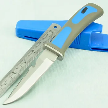 жълто,синьо,червено 440C US diving knife 58HRC outdoor survival knife sharp knife camping tools безплатна доставка