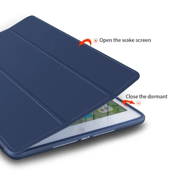 Калъф за iPad 2 Air Air 1,мека делото TPU smart cover flip stand Case ПУ кожен калъф за iPad Air и прахоустойчив, удароустойчив