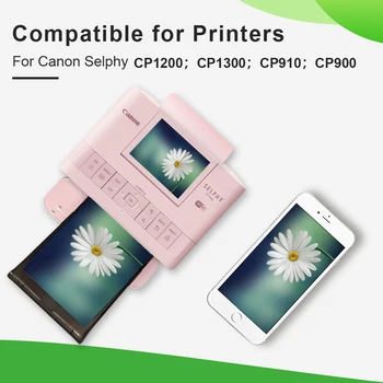 Касета King 6*4-инчов цветен lnk касета за принтер Canon Selphy CP1300 CP1200 CP1000 CP910 CP900 компактен печат на снимки 4PK