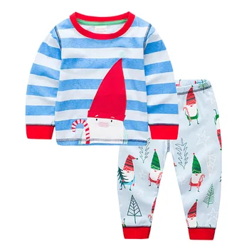Коледни детски пижама комплект момчета момичета памук Нова година пижама с дълги ръкави добро качество на детски пижами костюм DS19