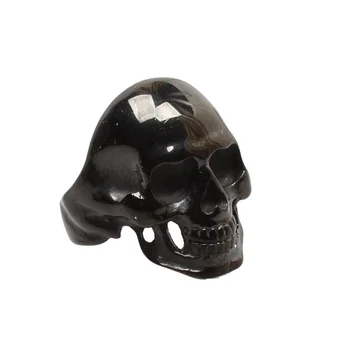 Много готически мъжки огромен тежък череп байкерское пръстен от неръждаема стомана 316L