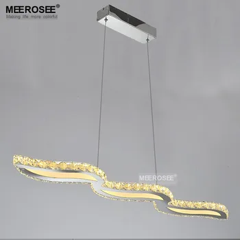 Модерен Кристална висящи тела, полилеи луксозен Diamond led окачен лампа, огледало, вътрешно покритие от неръждаема стомана лампа