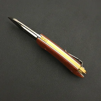 Нов EDC инструмент мини джобен сгъваем нож D2 острието Дамасская стомана, къмпинг, лов и оцеляване сгъваеми ножове