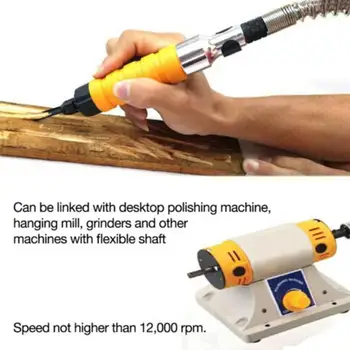 Нов Електрически Нож За Дърво Резба Инструмент Гъвкав Вал За Роторной Wheelhead Машина, Бормашина За Опесъчаване Гравиране Дървообработващи Гаечен Ключ С 5 Топчета
