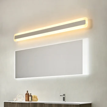Нова led монтиран на стената огледало, лампа 40-120 см 16-48 W AC110-240V водоустойчив модерен козметичен акрил, с монтиран на стената лампа за баня Light Lamp