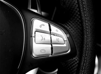 Нутряная капак за балансиране на бутони на волана 12pcs за Benz A-Class W176 2016-2018 помощно оборудване на колата нутряное украса кола