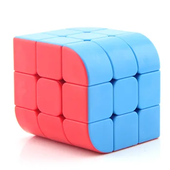 Оригинален високо качество FanXin 3x3x3 трехгранный Магически куб извити скорост на повърхността пъзел Коледа идеи за детски играчки