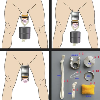 пенис помпа за пенис Удължител 12 пръстен система за разширяване лупа мъжки носилка Подобрител Toy