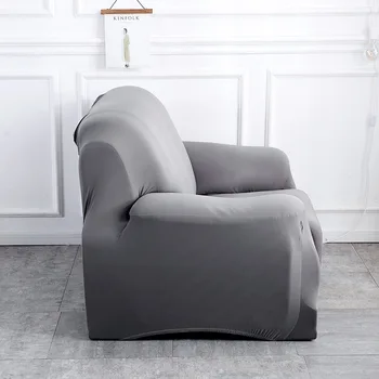 Плътен цвят еластичен калъф за дивана съвременните полиестерни калъфи за мека мебел дълбоко Разтегателен Диван Slipcover защитник на стола Всекидневна 1/2Seater
