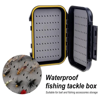 Преносима Гъба Fly Fishing Tackle Box Водоустойчив Риболовна Стръв Стръв На Куката На Притежателя Калъф Риболовна Стръв Пъстърва На Муха Калъф За Съхранение