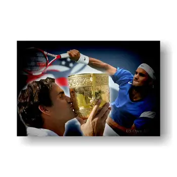 Роджър Федерер класически победния момент плакат декоративна картина за хола Home Decor 24x36 инча 60X90 см