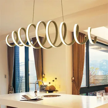 Скандинавските led висящи лампи за хранене, кухненски осветителни тела Начало Декор спални подвесная подвесная лампа, с отделна лампа