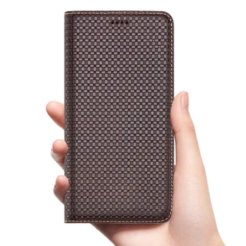 Тъкани модел от естествена кожа флип калъф за OPPO Reno Z 2 Z 2F 3 4 Pro 5G ACE 2 10X Zoom Business Phone Cover
