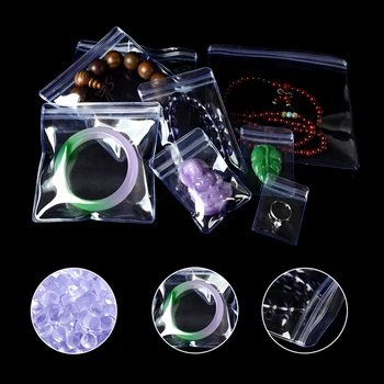 Търговия на едро с прозрачна PVC Самоуплотняющаяся светкавица пластмасови опаковки, Poly Zip-Lock Anti-oxidation Jewelry Jade Pack Bag Valve Resealable