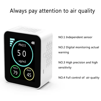 ФПЧ2. 5 PM1. 0 PM10 мъгла детектор на частици тестер за качеството на въздуха домашен офис мониторинг на качеството на въздуха TFT газоанализатор инструмент