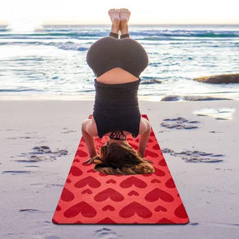 Цветен принт замшевый килимче за йога с дебелина 6 мм екологично чист нескользящий гореща йога, най-килимче за йога SBS пилатес, подложки фитнес матрак