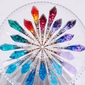 1 комплект Crystal епоксидна смола мухъл махалото леене Силиконова форма на ръчно изработени САМ занаяти обеци, колие с висулка бижута като инструменти