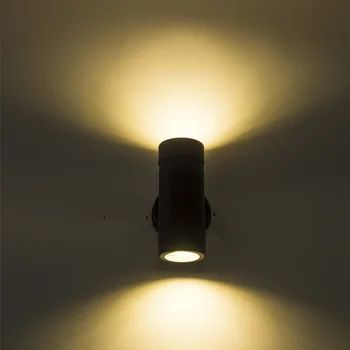 10 W нагоре надолу led монтиран на стената лампа, IP65 водоустойчив вътрешен външен черно, с монтиран на стената лампа за кухня и баня, спалня за украса осветление