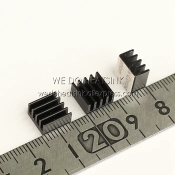 100шт 8. 8х8. 8x5 mm black Ram радиатор чипсет алуминиев плача с теплопроводными ленточными феновете и охлаждане