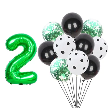 12 бр. футбол фолио топки 32 инча зелен брой на топките момче рожден ден украси празника на децата латекс играчки