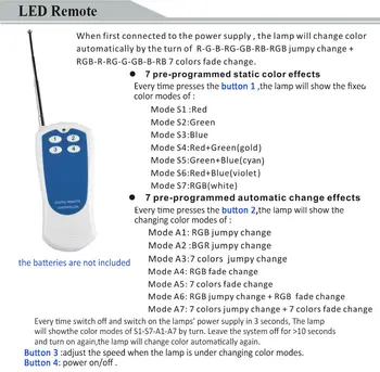 18 key 4 Remote key се използва само за подводни фенери HOTOOK PAR56 RGB LED Swimming Pool Light