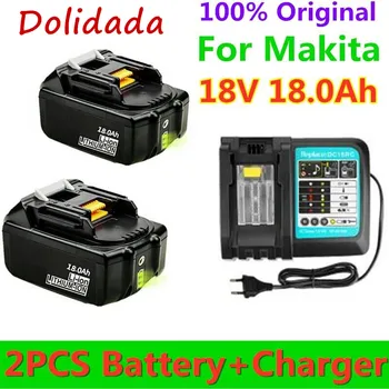 18V18Ah акумулаторна батерия 18000mah литиево-йонна батерия подмяна на батерии, захранване за MAKITA BL1880 BL1860 BL1830battery+3A зарядно устройство