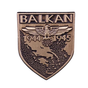 1944-1945 Балканската кампания икона реколта щит Пин WW2 немско-фашистская Ерата на Вермахта бижута