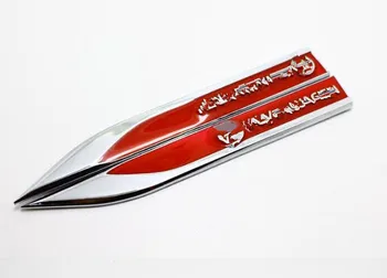 2 бр./компл. автомобилна емблема на иконата стикер форма на острието стикер странично крило метал за POLO Touareg Passat Golf Tougou GTI
