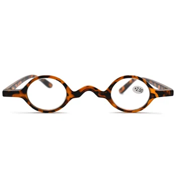 2019 Ретро Кръгли Очила За Четене Мода Eyelasses Mini Small Пластмасова Рамка Лупа Очила С Джоб За Очила Дело Топ