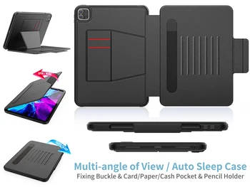 2020 iPad Pro 11 калъф 2 ро поколение с притежател на молив за 2018 iPad 11 Smart Cover Full Body защитен калъф 7 посочен поставка