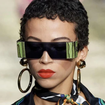 2020 нов гигантски без рамки слънчеви очила за жени на луксозна марка дизайнер квадратни очила за жени на Жена очила
