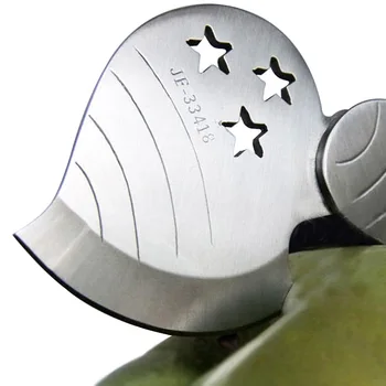 2020 сгъваем нож с острие Колела от неръждаема стомана Apple формата на сърце Mini Pocket Knife Outdoor Camping EDC Tool AA