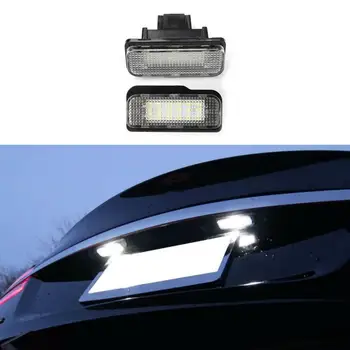 2x18SMD Error free Xenon White LED License Number Plate Light лампи за Tesla Model S 2012-2016 регистрационен номер