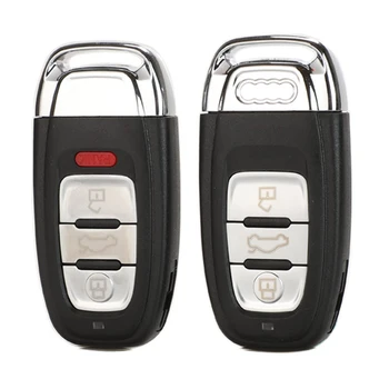3 бутона Smart Remote Car Key Shell Cover Case Fob за Audi A4L A6L Q5 A5 754C / 754G с нож