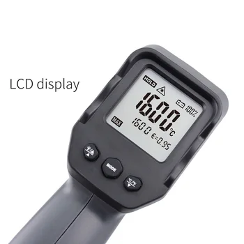 -50~1600 градуса ръчно пирометр цифров Инфрачервен термометър безконтактен лазерен LCD дисплей и IR температура оръдия инструменти