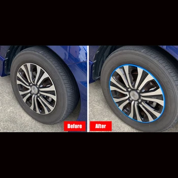 8M/Roll Car Wheel Rim Protector Decor Strip Tire Guard Line гумена видима украса Tire Guard Line 10 цвята лесно да инсталирате стикер