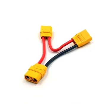 Amass XT90 конектор колан, кабели, батерия за 2 пакета в серия lead RC аксесоари кабел адаптер 2 мъже на 1 жена