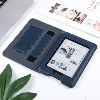 AROITA стойка калъф за Kindle Paperwhite (10-то поколение / е подходящ за всички поколения paperwhite) - ПУ кожен защитен калъф с каишка за ръка