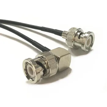 BNC мъжки прав ъгъл към преките BNC за SDI видео предаване на камерата RF косичка мек 50 ома коаксиален кабел RG174