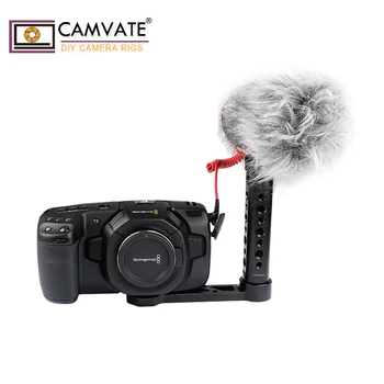 CAMVATE L-образна Сирене дръжка със студена башмаком за джобна филм Blackmagic 4K/RoninS / Zhiyun Crane Series Handheld Gimbal