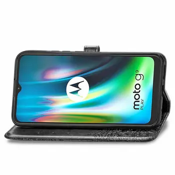 Capa за Motorola Moto G9 Play флип калъф 3D Мандала кожен калъф за Motorola G9 Power Case Moto G 9 Плюс 9 ГРАМА чанта-портфейл Funda