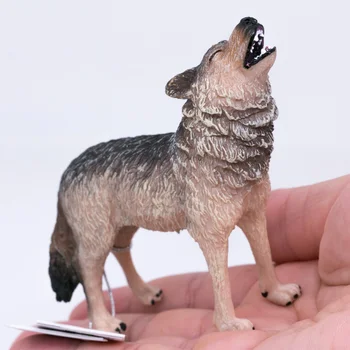 CollectA Wild Life Animals North America Timber Howling Wolf PVC Plastic Simulation Toy Model #88844