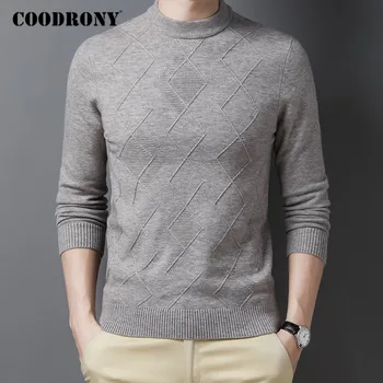 COODRONY Brand Sweater Men Highquality Casual О-образно деколте пуловер Мъжки дрехи 2020 Есен Зима дебела топла вълнена жаден Homme C1169