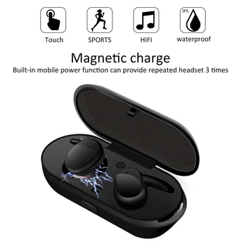 Dropship TWS4 Bluetooth Jerry 5.0 Touch Sports водоустойчив бинауральная Безжична Bluetooth слушалка с микрофон зарядно устройство ще захранване на скоростната слушалки