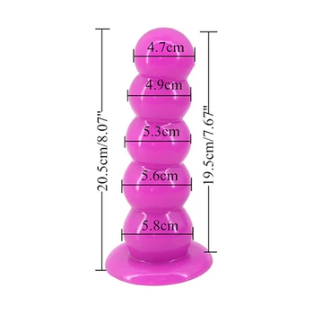 FAAK 20.5 * 5.8 cm дебелина голям вибратор мъниста огромен анален анален накрайник секс играчки за жени, мъже изкуствен пенис член на вагината стимулира еротичен