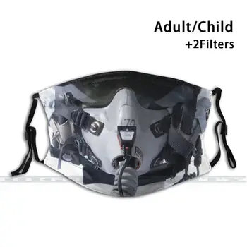 Fighter Pilot Mask 2 Custom Design For Adult Kids Anti Dust Filter Diy Много Сладка Print Washable Mask Face Mask