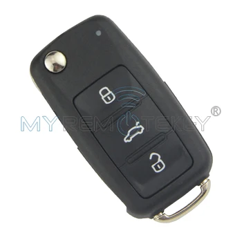 Flip Car Remote Key 202AD за VW Volkswagen Beetle, Golf, Eos Polo, Sharan Tiguan 2011-2013 HU66 5K0837 202 АД ID48 434Mhz Remtekey