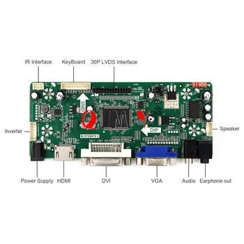 HDMI+DVI+VGA LCD Controller Driver Kit board за 15.6