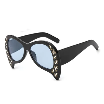 JAXIN мода пеперуда слънчеви очила за жени на личността тенденция марка дизайнерски слънчеви очила дама модерни и красиви диви очила с UV400 oculos