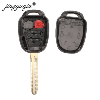 Jingyuqin 10шт 2/3/4 бутони на дистанционното на ключа на автомобила Shell Case Fob за Toyota CAMRY, Corolla 2012-2017 RAV4 Prius TOY43 Blade заместване